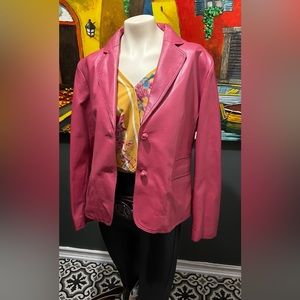 Gorgeous Magenta, Vintage Leather Pamela McCoy jacket! Rare color